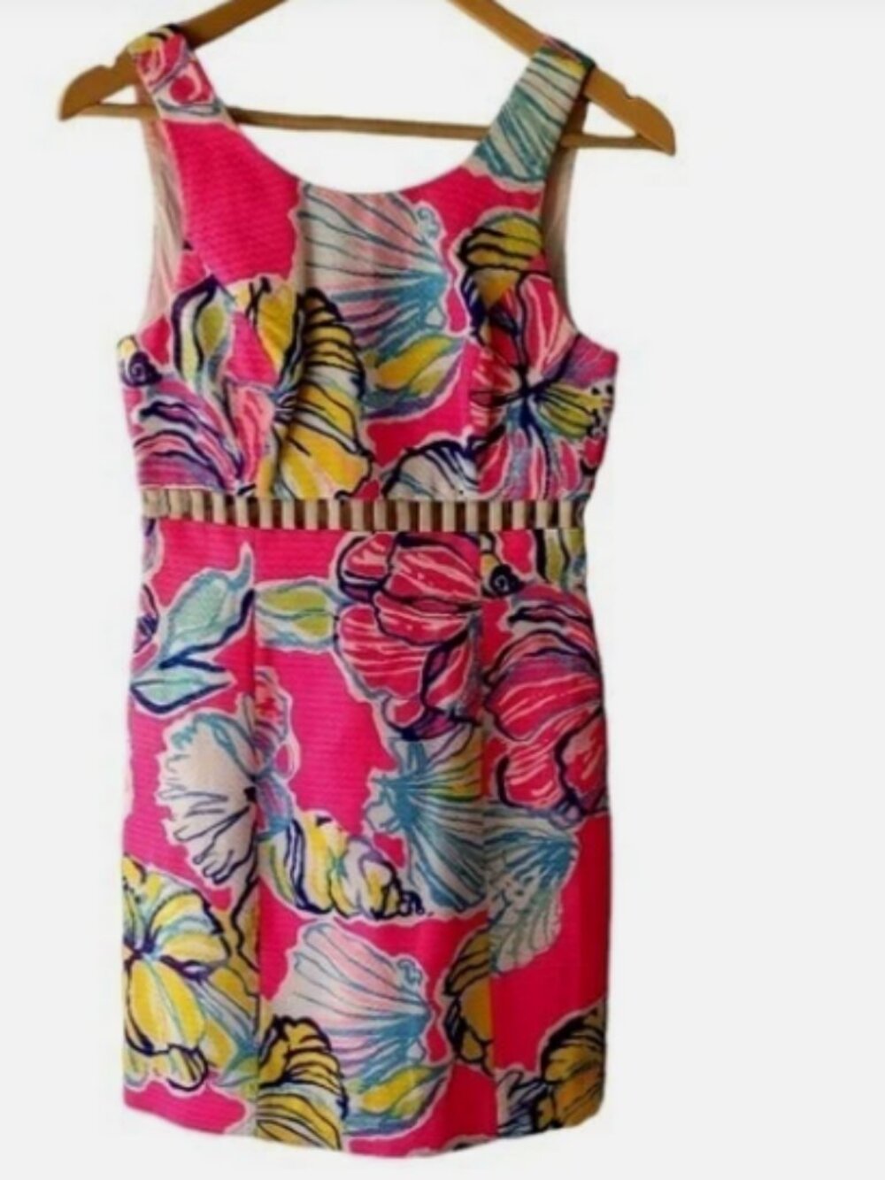 Lilly Pulitzer "Iggy" Cut-Out Shift Dress in the vibrant, floral colors